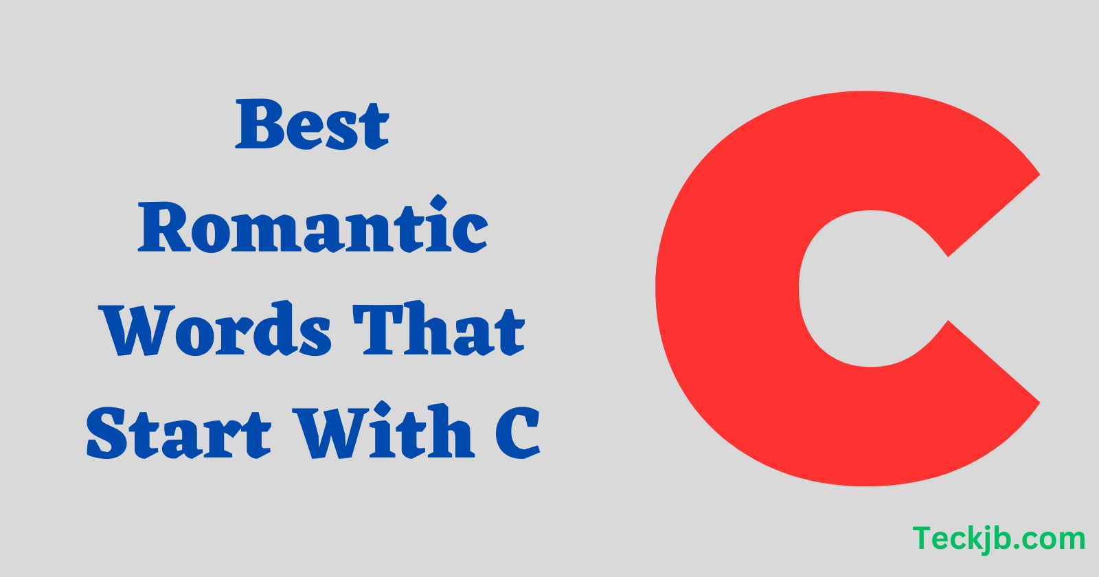 Romantic Words That Start With C