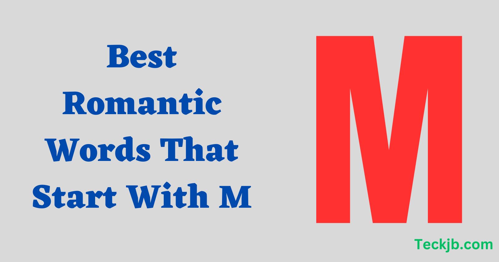 Romantic Words That Start With M