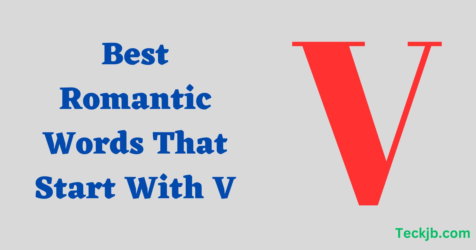 Romantic Words That Start With V